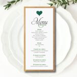 MENU SERCE 3D ZŁOTO/SREBRO/ECO/CIEMNA ZIELEŃ - 3