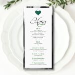 MENU SERCE 3D ZŁOTO/SREBRO/ECO/CIEMNA ZIELEŃ - 5