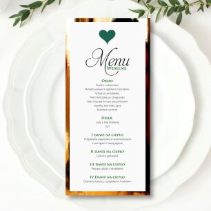 MENU SERCE 3D ZŁOTO/SREBRO/ECO/CIEMNA ZIELEŃ