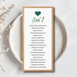 PLAN STOŁÓW SERCE 3D CIEMNA ZIELEŃ ZŁOTO/SREBRO/ECO/CIEMNA ZIELEŃ - 3