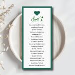 PLAN STOŁÓW SERCE 3D CIEMNA ZIELEŃ ZŁOTO/SREBRO/ECO/CIEMNA ZIELEŃ - 4