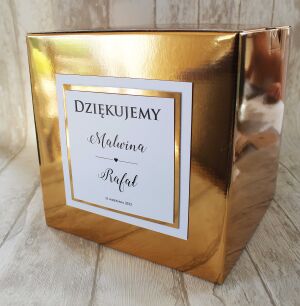 Pudełko na telegramy ZŁOTE -"PT-21" 