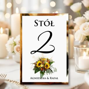 Numery Stołów SŁONECZNIKI