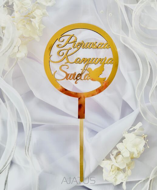 Topper KOMUNIA PIERWSZA KOMUNIA ŚWIĘTA