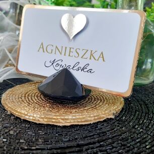 Winietki ZŁOTE z PODSTAWKĄ Seria JKZO serce 3D