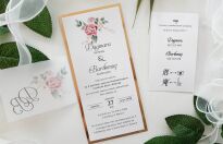 DL ZŁOTO KALKA KWIATY RÓŻ  - 3 - 4