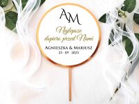 Topper na tort INICJAŁY -8 - 2