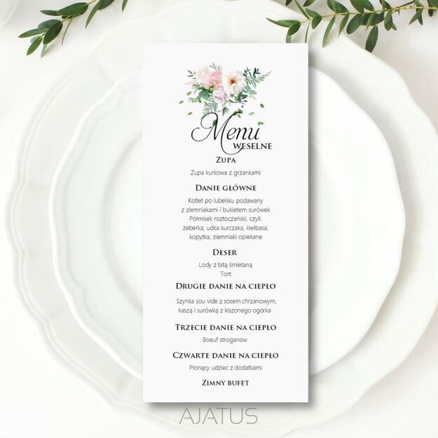 MENU KWIATY 2/ZŁOTO/SREBRO