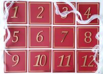 Numery Stołów KOLOR ZŁOCONE BORDO - 3