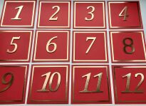 Numery Stołów KOLOR ZŁOCONE BORDO - 2