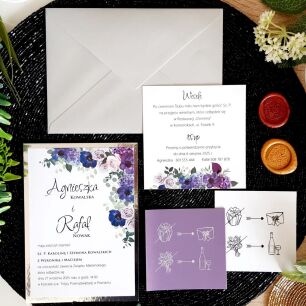 JKS SREBRO KWIATY FIOLET