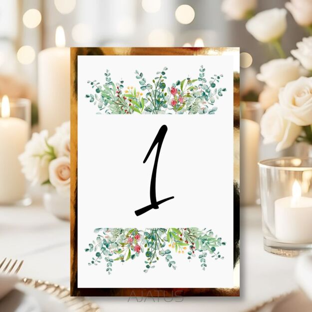 Numery Stołów ZIELEŃ 1