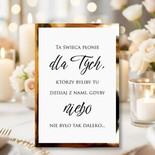 TA ŚWIECA PŁONIE.../KOLOR DO WYBORU