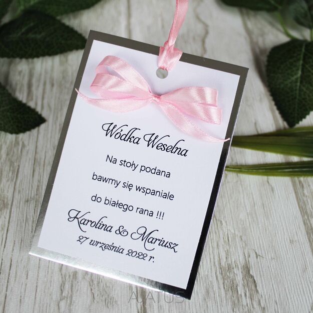 Zawieszki na alkohol SREBRO KOKARDKA 17 KOLORÓW