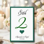 Numery Stołów SERCE ZŁOTO/SREBRO/ECO/CIEMNA ZIELEŃ - 4