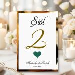 Numery Stołów SERCE ZŁOTO/SREBRO/ECO/CIEMNA ZIELEŃ - 2