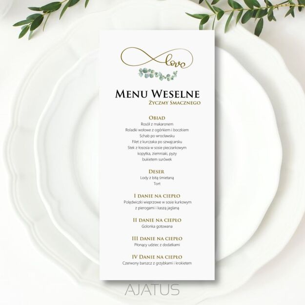 MENU LOVE 2/ZŁOTO
