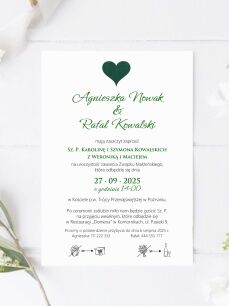 JKZ A6 CIEMNA ZIELEŃ SERCE 3D