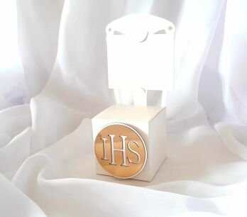 Pudełeczko winietka krzesełko IHS ZŁOTO