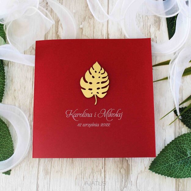 KW NW-114 ZŁOTE LIŚĆ MONSTERA BORDO