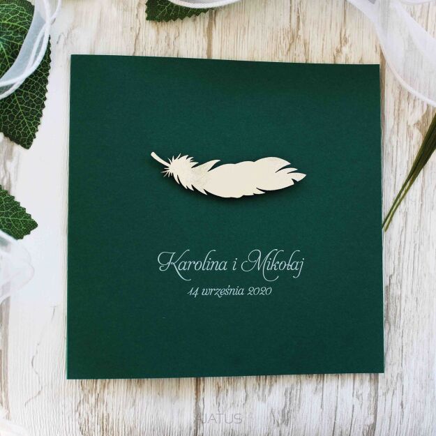 KW NW-12 SREBRNE PIÓRKO CIEMNA ZIELEŃ