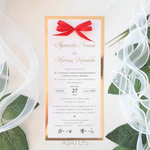 JKZ DL ZŁOTO KOKARDKA 17 KOLORÓW