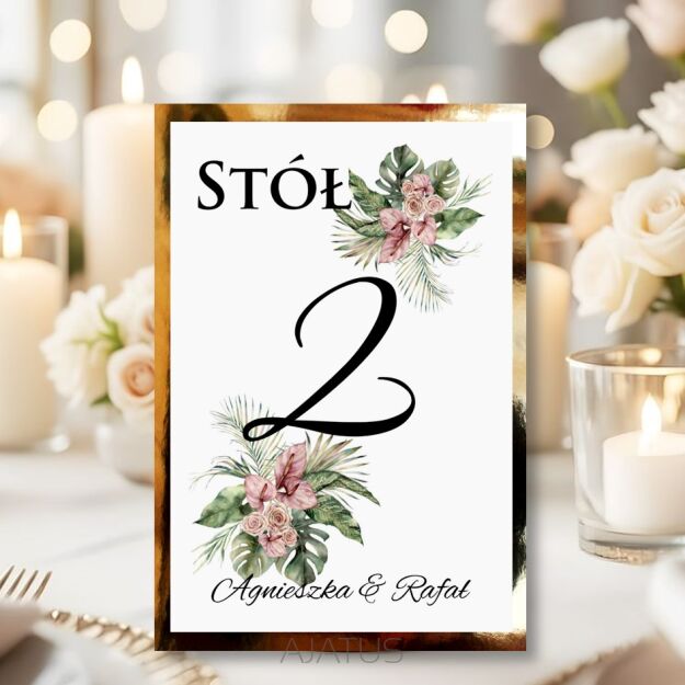 Numery Stołów ANTURIUM MONSTERA - 47