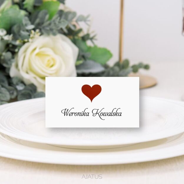 Winietki SERCE BORDO ZŁOTE/SREBRNE