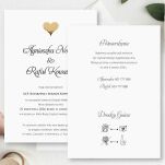 ZAPROSZENIA FORMAT B6 WZ10 ZŁOTE SERCE 3D - 2