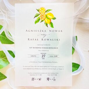 A5 ZAPROSZENIA CYTRYNY styl WŁOSKI -103 KALKA