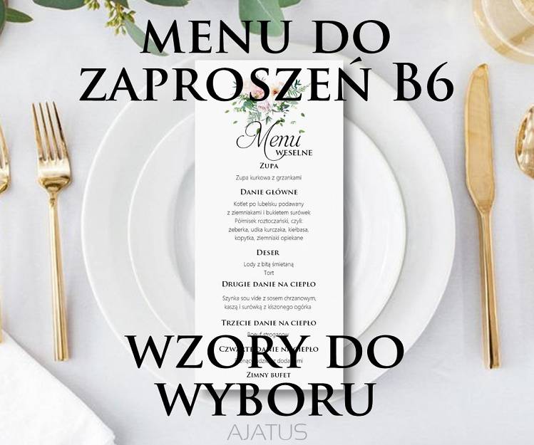 MENU DO ZAPROSZEŃ B6