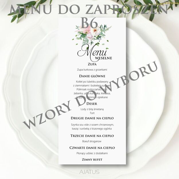 MENU DO ZAPROSZEŃ B6
