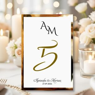 Numery Stołów INICJAŁY ZŁOTO