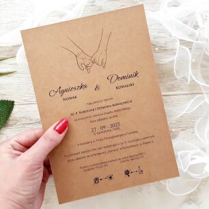 A5 ZAPROSZENIA -4 ECO DŁONIE
