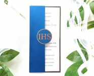 KOMUNIA DL ZŁOTO GRANAT OKŁADKA IHS - 2