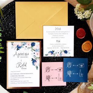 JKZ ZŁOTO KWIATY GRANAT/RÓŻ/BIEL