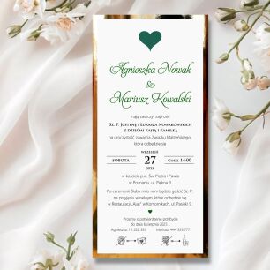 JKZ DL ZŁOTO SERCE 3D CIEMNA ZIELEŃ