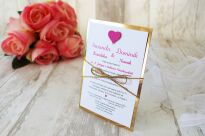 JKZ ZŁOTO SERCE FUKSJA/AMARANT - 4