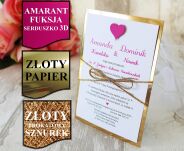 JKZ ZŁOTO SERCE FUKSJA/AMARANT - 3