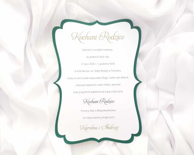 Prośba o Błogosławieństwo  CIEMNA ZIELEŃ A5 laser