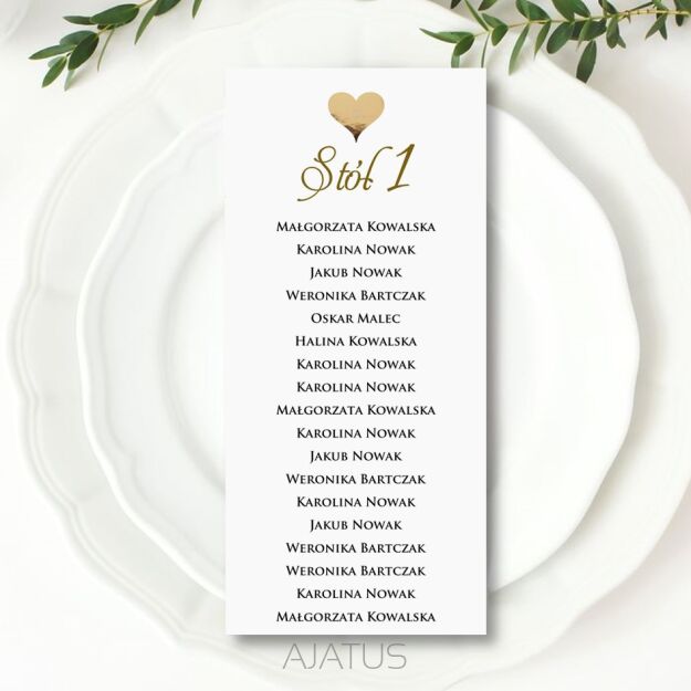 PLAN STOŁÓW SERCE ZŁOTO