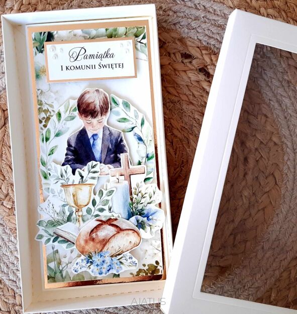 Kartka DL KOMUNIA ŚWIĘTA PUDEŁKO