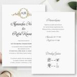 KOD005 ZAPROSZENIA FORMAT B6 ORNAMENT INICJAŁY - 2