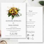 ZAPROSZENIA FORMAT B6 SŁONECZNIKI - 2