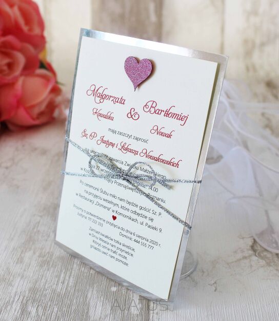 JKZ SREBRO SERCE CZERWONY