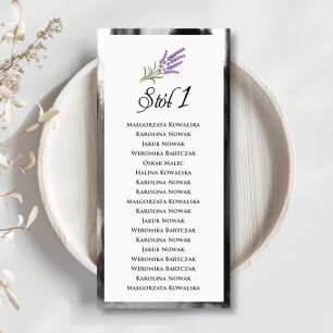 PLAN STOŁÓW SREBRO LAWENDA