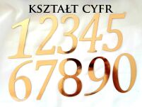 Numery Stołów BORDO ZŁOTO numery 3D - 2