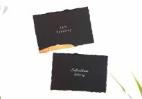 Winietki CZARNA SZARPANE BRZEGI ZŁOCONE LEŻĄCA/KŁADZIONA - 2