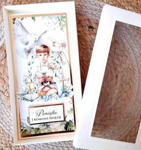 Kartka DL KOMUNIA ŚWIĘTA PUDEŁKO