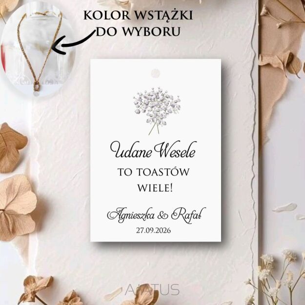 Zawieszki na alkohol GIPSÓWKA ZŁOTO